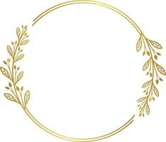 Luxury leaf circle for wedding vector