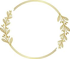 Luxury leaf circle for wedding vector