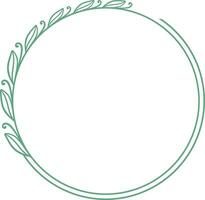 Luxury leaf circle for wedding vector