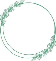 Luxury leaf circle for wedding vector