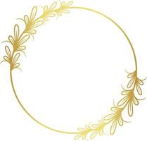 Luxury leaf circle for wedding vector