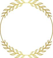 Luxury leaf circle for wedding vector