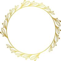 Luxury leaf circle for wedding vector