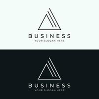 Modern and luxurious geometric triangle abstract template logo element.Logo for business, brand and company. vector