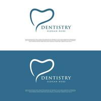 Creative dental abstract logo template design. Logo for dentist, clinic center, dental care and business. vector