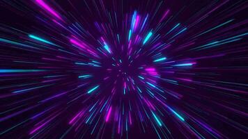 stjärna brista neon linje abstrakt bakgrund animation, i färger av rosa, lila och blå video