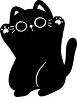 mignonne noir chat illustration png