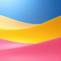 Simple abstract background in blue pink and yellow color, empty space for text and design photo