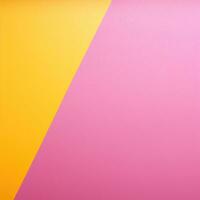 Simple two color background in pink yellow color, empty space for text and design photo