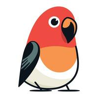 Bullfinch. Vector illustration in flat style. Isolated on white background.