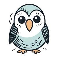 cute owl cartoon icon vector illustration design graphic art doodle