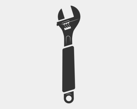 Tools vector wrench icon. Spanner logo design element. Key tool isolated on white background.