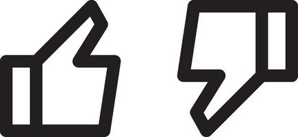 Like icon line design for media or network. Thumb up finger symbol to web site, app. Vector design vote, feedback, ok.