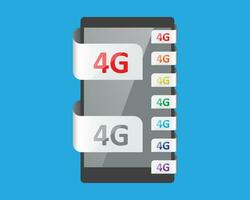 4g conexión característica vector