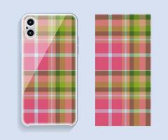 Mobile phone cover design. Template smartphone case vector pattern.