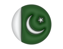 3d Pakistan bandiera circolare png