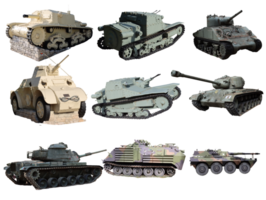 Italian Army WWII tanks with png