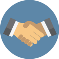 Agreement business handshake. Transparent background png