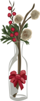 blomma vas illustration på transparent bakgrund. png