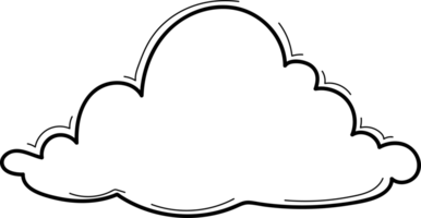 Hand drawn clouds, Transparent background png