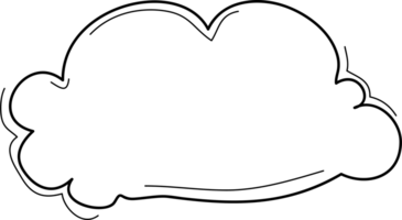 Hand gezeichnet Wolken, transparent Hintergrund png