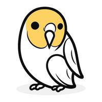 Cute parrot icon. Cartoon illustration of cute parrot icon for web design vector