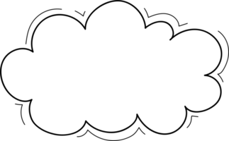 Hand drawn clouds, Transparent background png