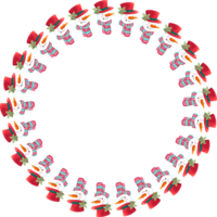 Christmas wreath frame. png