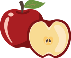 Karikatur Apfel Obst Illustration, transparent Hintergrund png