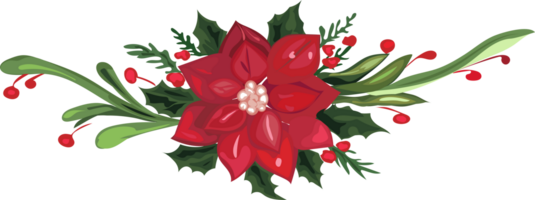 Christmas poinsettias flower. png