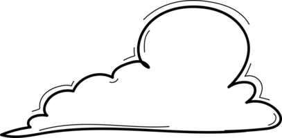 Hand drawn clouds, Transparent background png