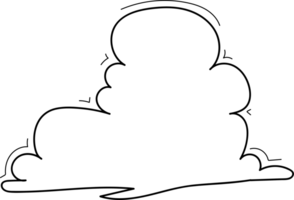 hand- getrokken wolken, transparant achtergrond png