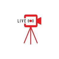 Live TV streaming logo vector template illustration