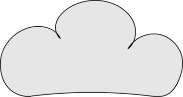 hand- getrokken wolken, transparant achtergrond png