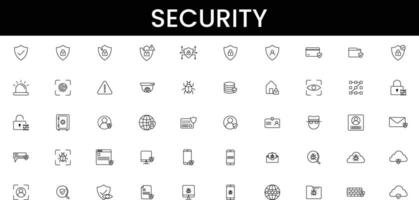 seguridad icono paquete vector