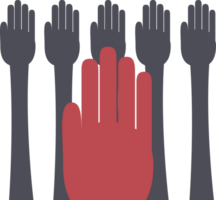 hand röstning begrepp illustration. transparent bakgrund png