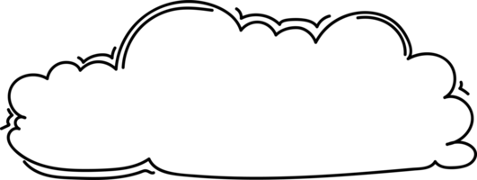 Hand drawn clouds, Transparent background png