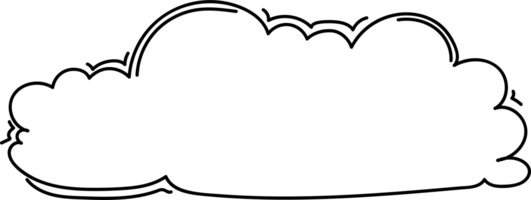 hand- getrokken wolken, transparant achtergrond png