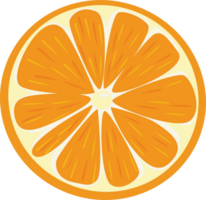 orange frukt tecknad serie illustration, transparent bakgrund png