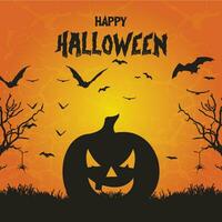 Happy Halloween pumpkin background vector