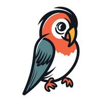 Bullfinch vector icon isolated on white background. Vector illustration.