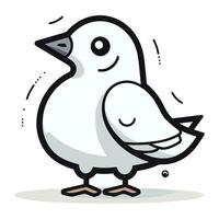 Pigeon cartoon design. Animal cute zoo life nature and fauna theme Vector illustration