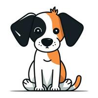 Cute dog vector illustration. Cute cartoon dog. Vector illustration.