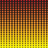 simple abstract vector red and yellow color polka dot mix blend halftone wavy pattern on black color background