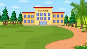 school building in the park video