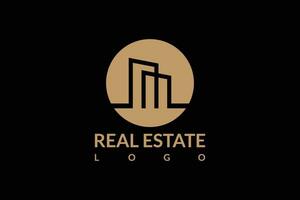 Real-Estate Logo Design Vector Template, Elegant Home Staging Service Logo