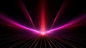 Abstract multicolor neon glowing line, Technology background, Generative AI photo