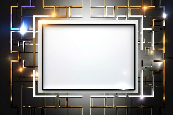 Abstract high tech white border, futuristic technology background, Generative AI