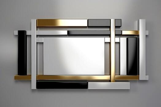 Abstract high tech white border, futuristic technology background, Generative AI photo