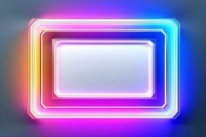 Abstract high tech white border, futuristic technology background, Generative AI photo
